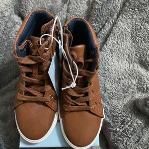 Cat and Jack 12c boys zip boot brown
